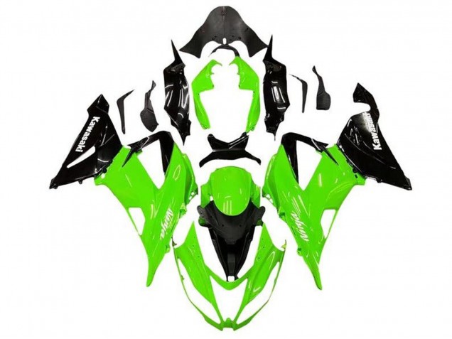 Kits Carénage Moto Kawasaki ZX6R 2013-2018 - Vert Noir Brillant