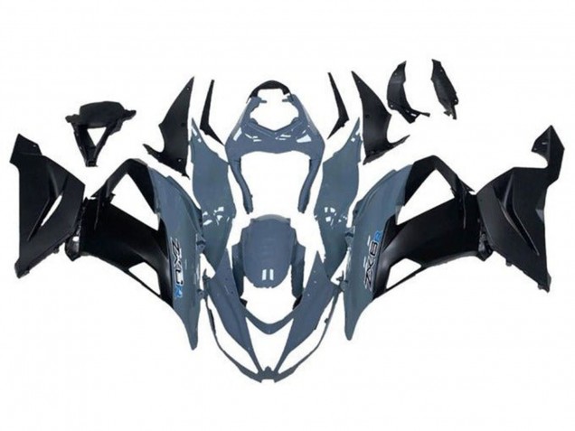Carénages Moto Kawasaki ZX6R 2013-2018 - Gris Noir Mat