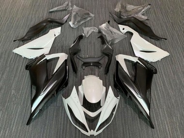 Kits Carénage Moto Kawasaki ZX6R 2013-2018 - Blanc Noir Mat