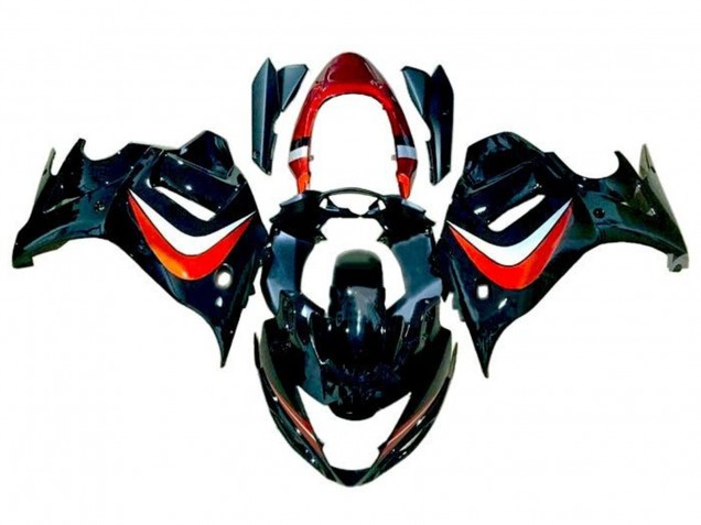 Carénages Moto Suzuki GSX650F 2008-2013 - Noir Bonbon Orange Argent