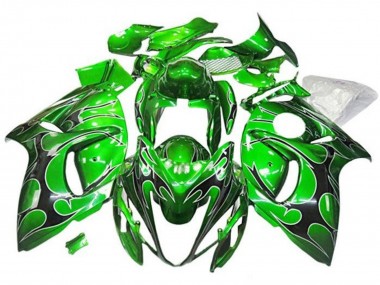 Carénages Moto Suzuki GSXR 1300 Hayabusa 2008-2020 - Vert Noir Tribal