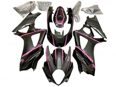 Carénages Moto Suzuki GSXR 1000 2005-2006 - Noir Brillant Noir Mat Rose