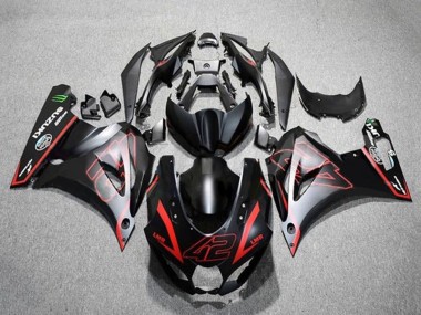 Carénages Moto Suzuki GSXR1000 2017-2024 - Noir Mat Rouge 42