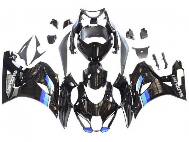 Carénages Moto Suzuki GSXR1000 2017-2025 - Noir Bleu Bande