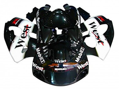 Carénages Moto Suzuki GSXR 600 / GSXR 750 1996-2000 - Noir Blanc West