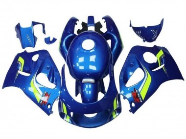 Carénages Moto Suzuki GSXR 600 / GSXR 750 1996-2000 - Bleu Jaune Blanc