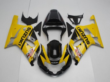 Carénage Moto Suzuki GSXR 600 / GSXR 750 2001-2003 - Jaune Argent Noir Brillant
