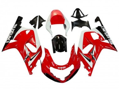 Carénages Moto Suzuki GSXR 600 / GSXR 750 2001-2003 - Rouge Blanc Noir Brillant
