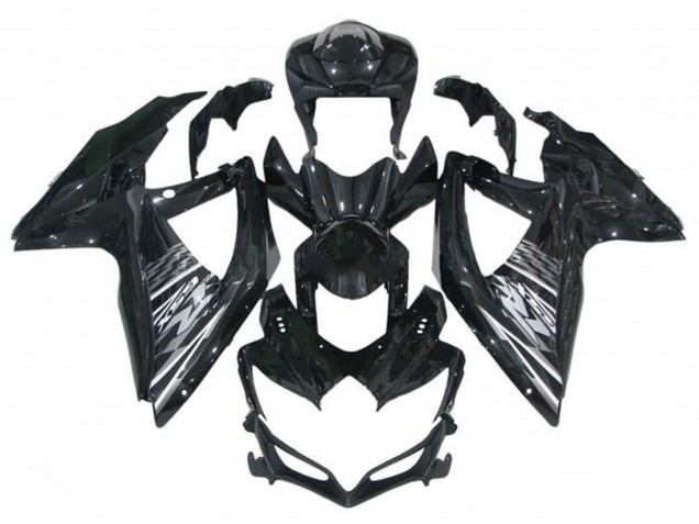 Carénages Moto Suzuki GSXR 600 / GSXR 750 2008-2010 - Noir Brillant Gris