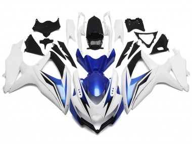 Carénage Moto Suzuki GSXR 600 / GSXR 750 2008-2010 - Blanc Bleu Noir