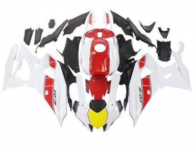 Carénages Moto Yamaha YZF R7 2021-2024 - Blanc Jaune Rouge Bande