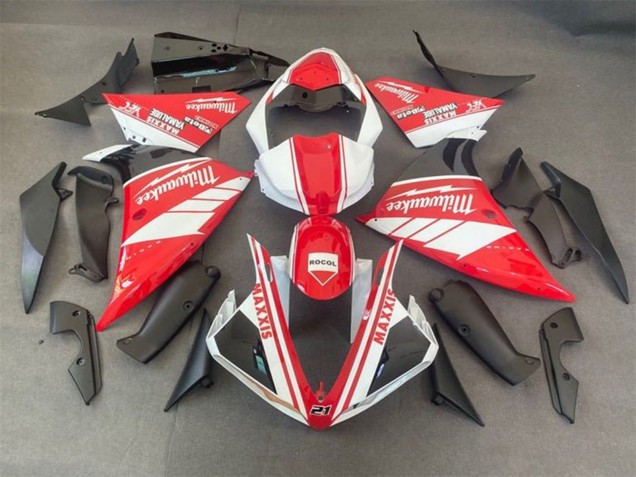 Carénages Moto Yamaha YZF 1000 R1 2012-2014 - Blanc Rouge Milwaukee Rocol Maxxis