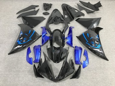 Carénages Moto Yamaha YZF 1000 R1 2012-2014 - Noir Brillant Bleu Panther