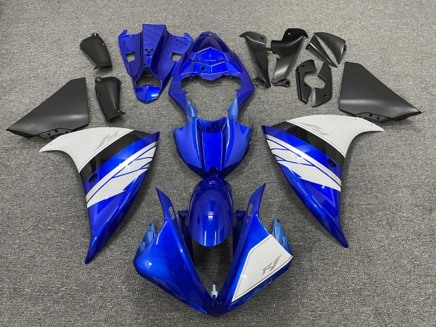 Carénages Moto Yamaha YZF 1000 R1 2012-2014 - Bleu Blanc Noir