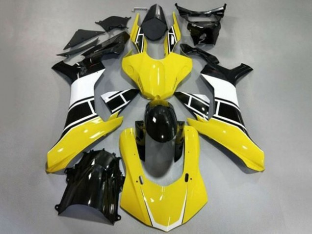 Carénage Moto Yamaha YZF 1000 R1 2015-2019 - Jaune Blanc Noir
