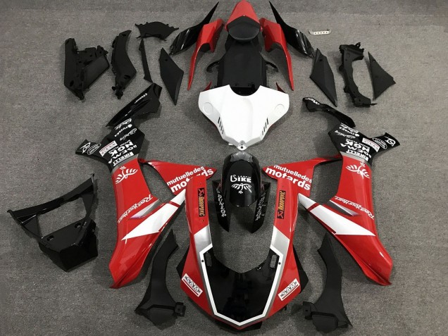 Carénages Moto Yamaha YZF 1000 R1 2015-2019 - Rouge Blanc Noir Brillant