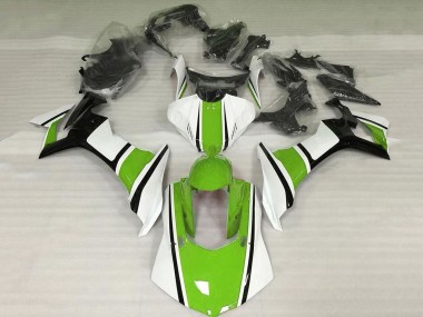 Carénage Moto Yamaha YZF 1000 R1 2020-2025 - Blanc Vert Noir Brillant