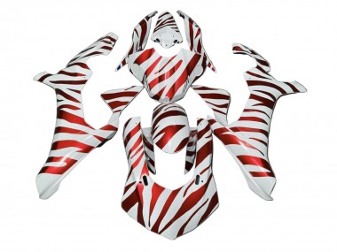 Carénages Moto Yamaha YZF 1000 R1 2020-2025 - Blanc Rouge Zèbre