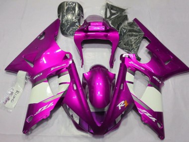 Carénages Moto Yamaha YZF 1000 R1 2000-2001 - Raspberry Blanc Argent