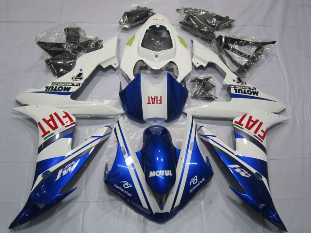 Carénages Moto Yamaha YZF 1000 R1 2004-2006 - Blanc Bleu Rouge Fiat Motul