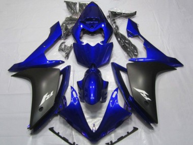 Carénages Moto Yamaha YZF 1000 R1 2007-2008 - Bleu Noir Mat