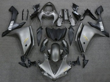 Carénages Moto Yamaha YZF 1000 R1 2007-2008 - Argent Foncé Noir Mat