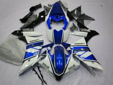Carénages Moto Yamaha YZF 1000 R1 2007-2008 - Blanc Bleu Noir Layerd