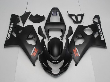 Carénages Moto Suzuki GSXR 600 / GSXR 750 2004-2005 - Noir Mat Rouge Blanc
