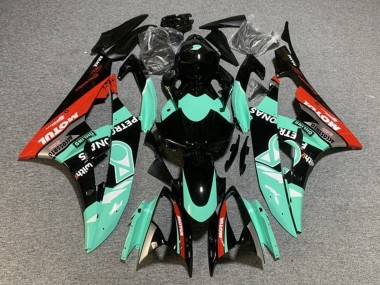 Carénages Moto Yamaha YZF R6 2006-2007 - Vert Clair Rouge Noir Petronas Motul