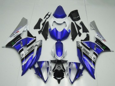 Carénages Moto Yamaha YZF R6 2006-2007 - Blanc Bleu Argent Noir ENEOS Monstre