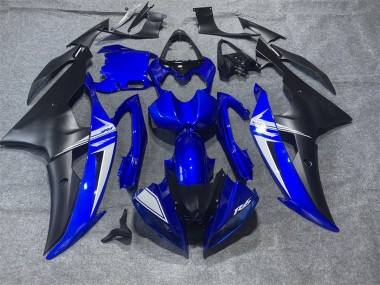 Carénages Moto Yamaha YZF R6 2008-2016 - Bleu Blanc Noir Mat