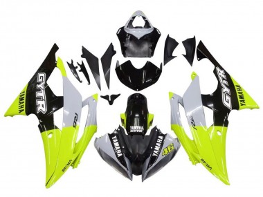 Carénages Moto Yamaha YZF R6 2008-2016 - Blanc Vert Noir Brillant GYTR