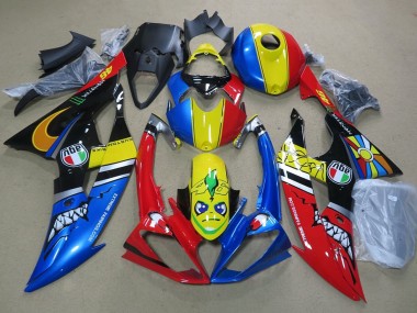 Carénages Moto Yamaha YZF R6 2008-2016 - Bleu Jaune Rouge Noir Requin