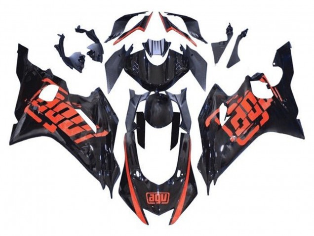 Carénages Moto Yamaha YZF R6 2017-2023 - Noir Brillant Rouge AGV