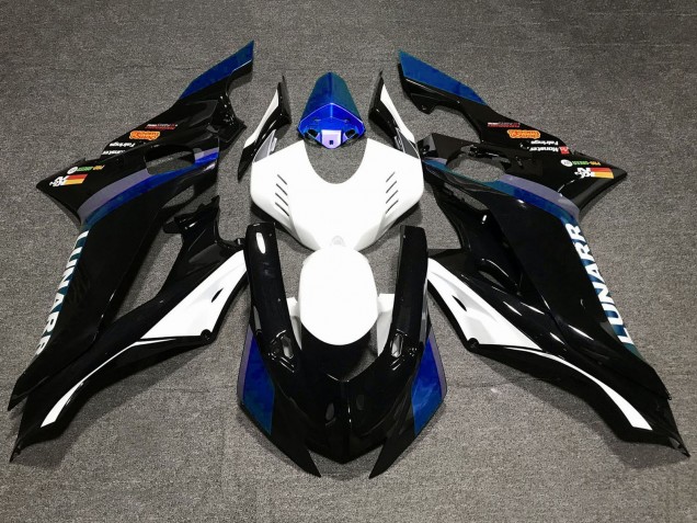 Carénages Moto Yamaha YZF R6 2017-2023 - Blanc Bleu Noir Brillant