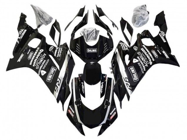 Carénages Moto Yamaha YZF R6 2017-2023 - Noir Blanc Ohlins
