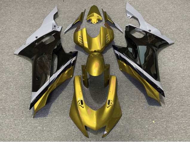 Carénages Moto Yamaha YZF R6 2017-2023 - Gris Or Noir Brillant