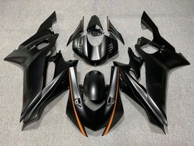 Carénages Moto Yamaha YZF R6 2017-2023 - Noir Mat Orange