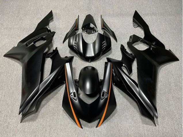 Carénages Moto Yamaha YZF R6 2017-2023 - Noir Mat Orange