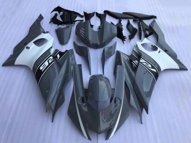 Carénages Moto Yamaha YZF R6 2017-2023 - Gris Nardo Foncé Blanc Noir