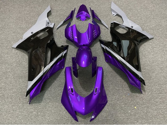 Carénages Moto Yamaha YZF R6 2017-2023 - Gris Violet Noir Brillant