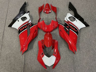 Carénages Moto Yamaha YZF R6 2017-2023 - Blanc Rouge Noir Mat