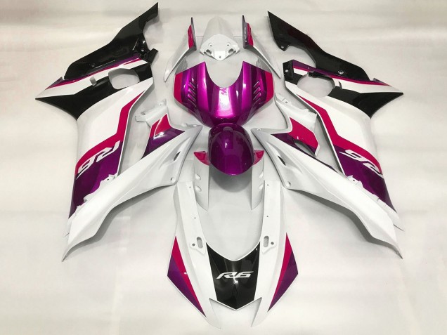 Carénages Moto Yamaha YZF R6 2017-2023 - Blanc Rouge Violet Noir