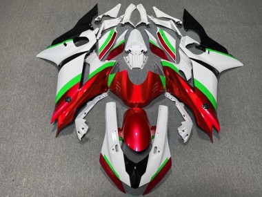 Carénages Moto Yamaha YZF R6 2017-2023 - Blanc Vert Néon Rouge Noir