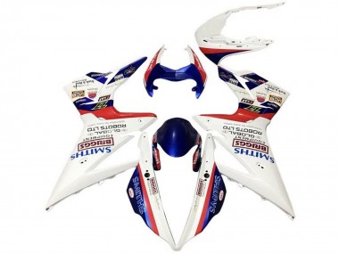 Carénages Moto Triumph Daytona 675 Triple 2013-2016 - Blanc Rouge Bleu Smiths