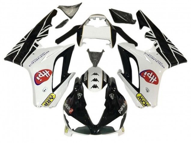 Carénages Moto Triumph Daytona 675 Triple 2009-2012 - Blanc Noir Brillant HPi