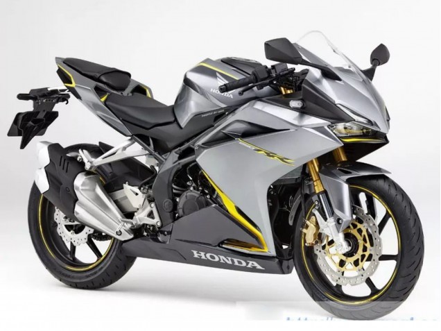 Carénages Moto Honda CBR250RR 2017-2022 - Argent Jaune Noir Mat