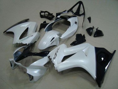 Carénages Moto Honda VFR 800 2002-2013 - Blanc Noir Brillant Argent Décalque