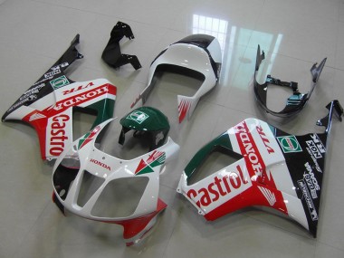 Kits Carénage Moto ABS Honda VTR1000 2000-2006 - Blanc Rouge Vert Noir Brillant Castrol