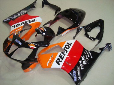Carénages Moto Honda VTR1000 2000-2006 - Orange Blanc Rouge Noir Brillant Repsol
